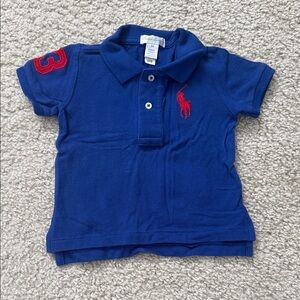 Polo by Ralph Lauren Kids Royal Blue Polo with Red Logo